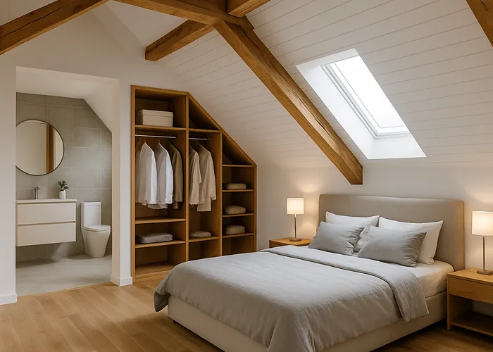Aménagement d'une chambre sous les combles par RGE 35 à Saint-Malo